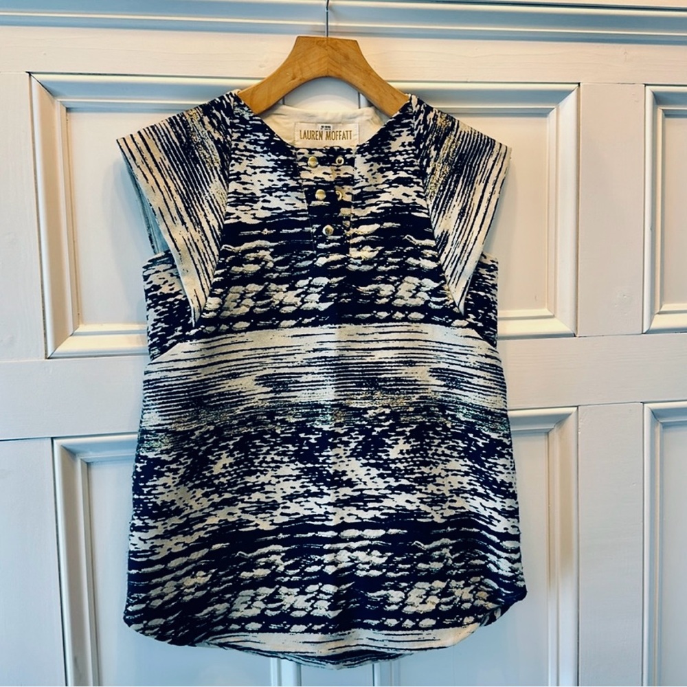 Lauren Moffatt Anthro wool blend blouse- XS